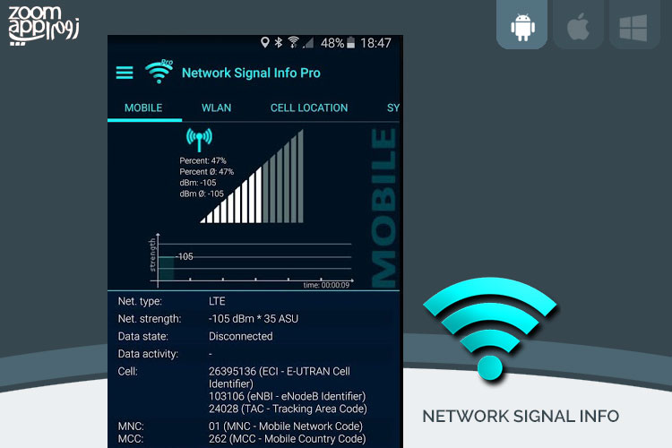 برنامه Network Signal Info: اطلاعات جامع از شبکه های موبایل