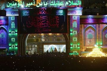 برافراشتن پرچم عزا بر گنبد حرم سیدالشهدا(ع)/ «لبیک یا حسین» در کربلا طنین‌انداز شد