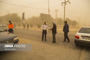 وزش باد شدید در مهران و مریوان