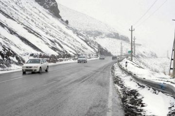 باران و برف در راه البرز